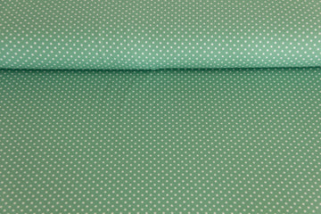 Jersey Pindots, mit Punkten, pastellgrün, weiß, 0,5 m